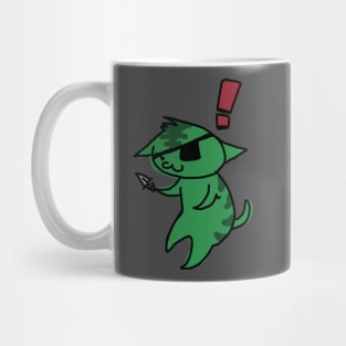 Mean Kitty Cat on Alert Mug